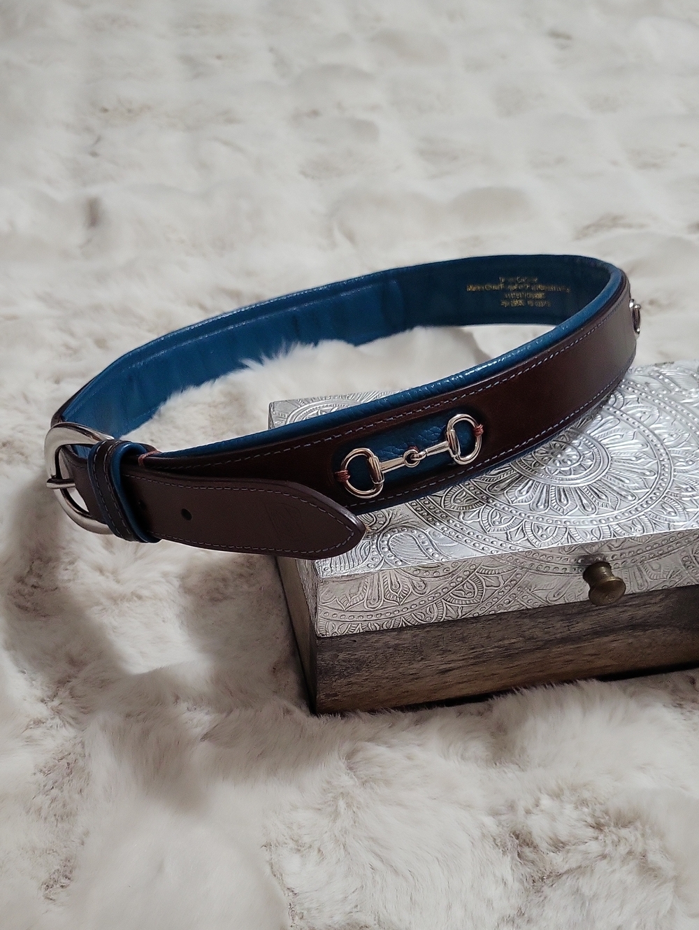 Noble Outfitters "On The Bit" Belt Equestrian Leather Silver Hardware